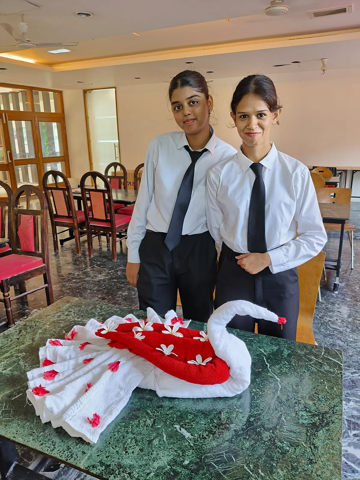 Towel art workshop in housekeeping